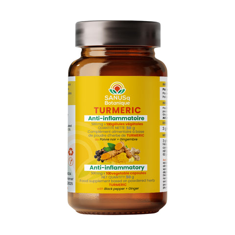 Cúrcuma (Curcuma longa L) Cápsulas vegetal - 400 mg | SANUSq Health