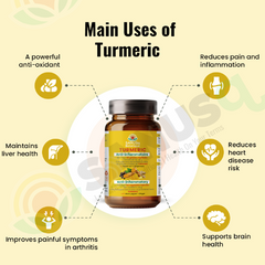 Turmeric (Curcuma longa L) vegetable capsules - 500 mg | SANUSq Health