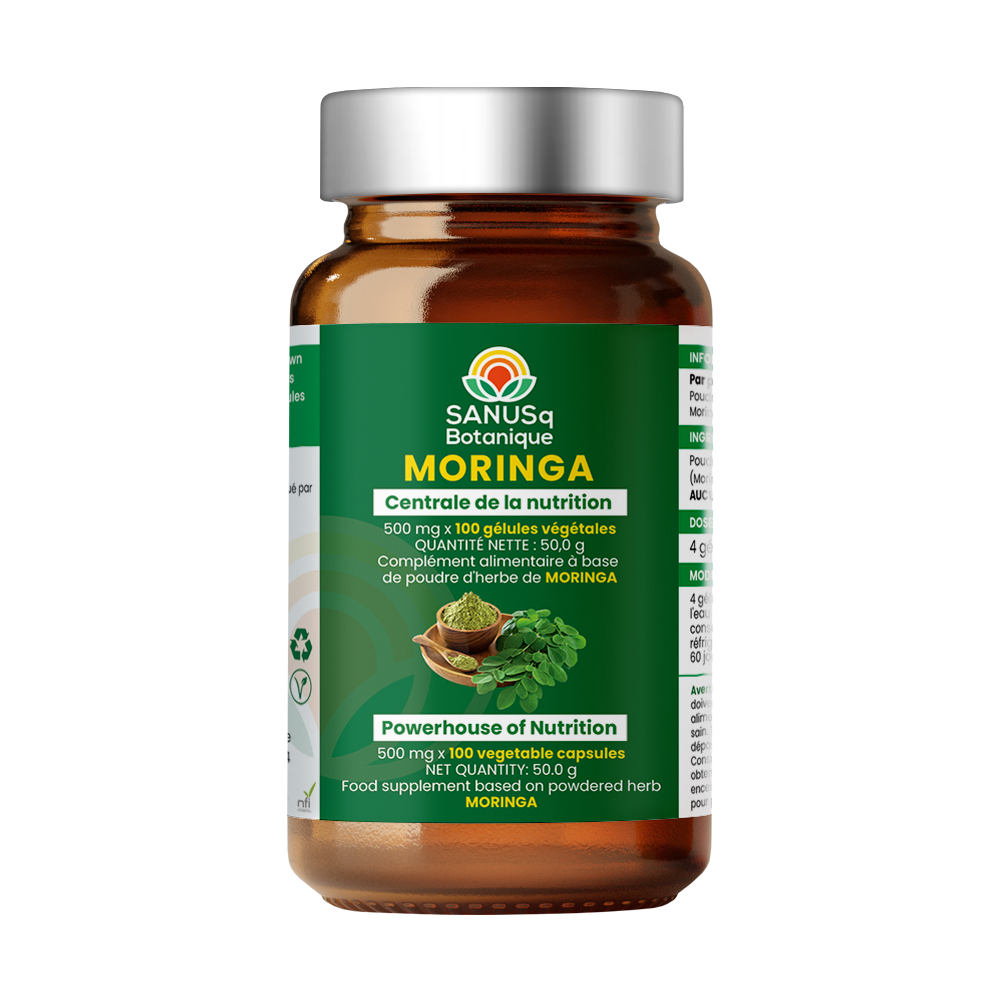 Cápsulas de Moringa Oleifera (vegetal) - 500 mg | SANUSq