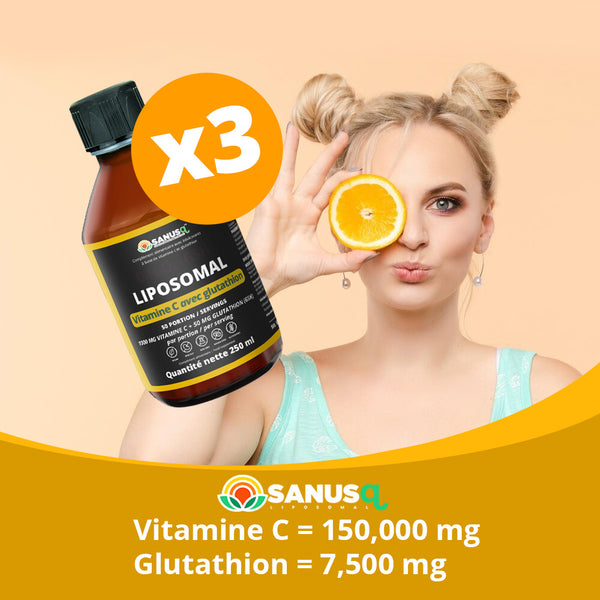 Paquete de Liposomal vitamina C con glutatión | SANUSq Health