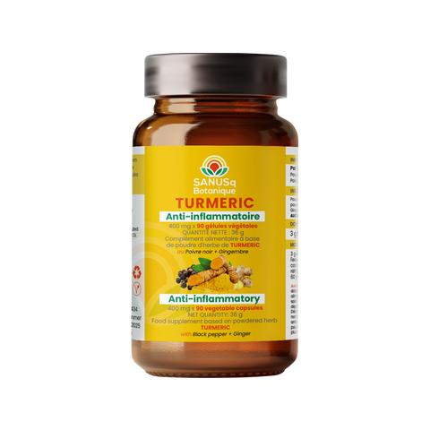 Cúrcuma (Curcuma longa L) Cápsulas vegetal - 400 mg | SANUSq Health