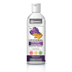 SANUSq Liposomal Curcumin and Resveratrol - 180ml bottle